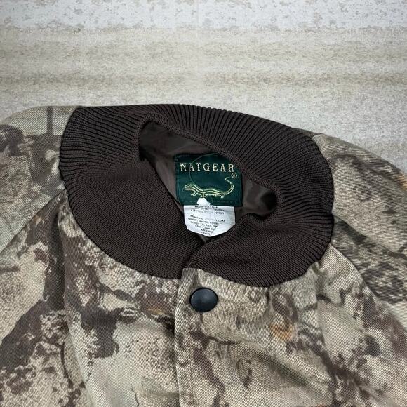 Vintage Nat Gear Hunting Camo Jacket Button Up Made in USA 90s - Picture 4 of 4
